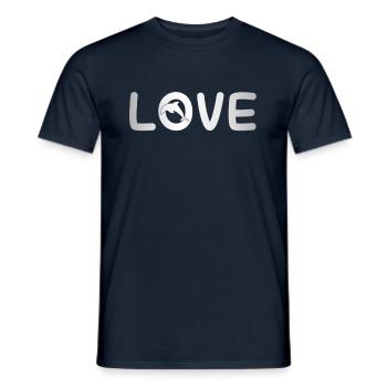 Delfin Liebe - Männer T-Shirt - Navy - Vorne - AI Model Male 178 light (178cm)