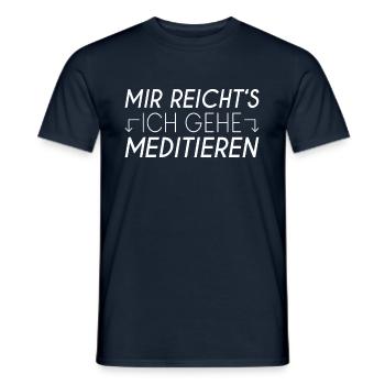 Meditieren Spruch - Männer T-Shirt - Navy - Vorne - AI Model Male 178 light (178cm)