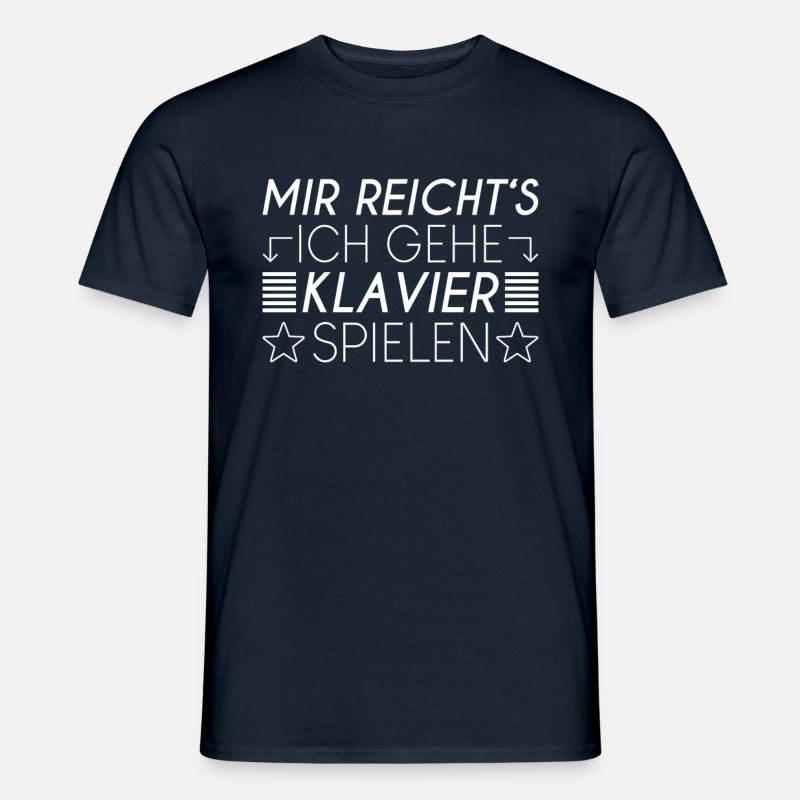 Klavier Spruch - Männer T-Shirt - Navy