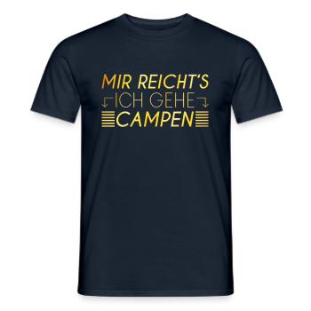 Camping Spruch - Männer T-Shirt - Navy - Vorne - AI Model Male 178 light (178cm)
