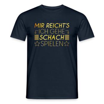 Schach Spruch - Männer T-Shirt - Navy - Vorne - AI Model Male 178 light (178cm)