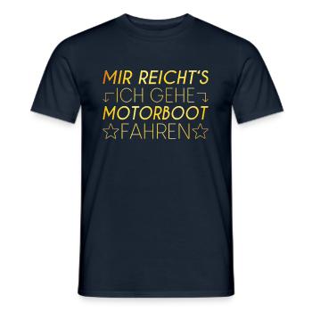 Motorboot Spruch - Männer T-Shirt - Navy - Vorne - AI Model Male 178 light (178cm)