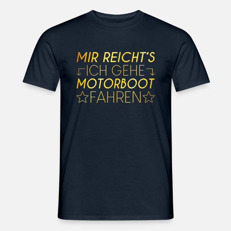 Motorboot Spruch - Männer T-Shirt - Navy