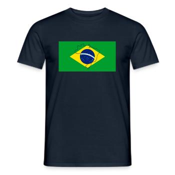 Brasilien Flagge - Männer T-Shirt - Navy - Vorne - AI Model Male 178 light (178cm)