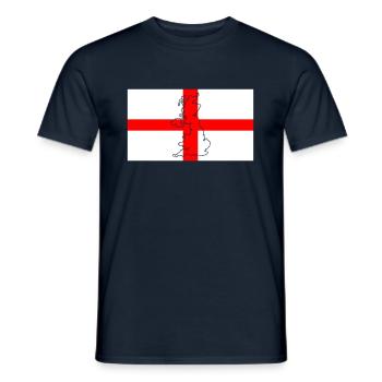 England Flag - Men's T-Shirt - navy - Front - AI Model Male 178 light (178cm)