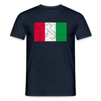 Italien Flagge - Männer T-Shirt - Navy - Vorne - AI Model Male 178 light (178cm)
