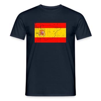Drapeau de l’Espagne - T-shirt homme - marine - Devant - AI Model Male 178 light (178cm)