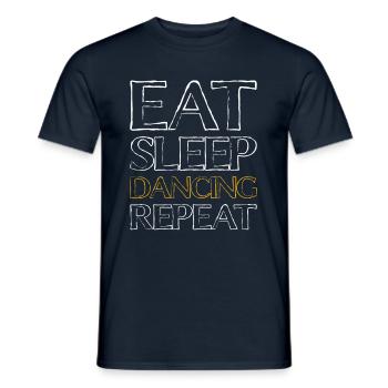 Manger sleep dancing - T-shirt homme - marine - Devant - AI Model Male 178 light (178cm)