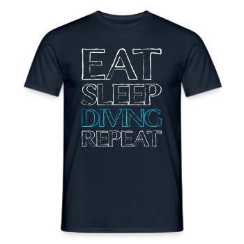 Manger De la plongée dans le sommeil - T-shirt homme - marine - Devant - AI Model Male 178 light (178cm)