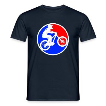 Logo du vélo de montagne - T-shirt homme - marine - Devant - AI Model Male 178 light (178cm)
