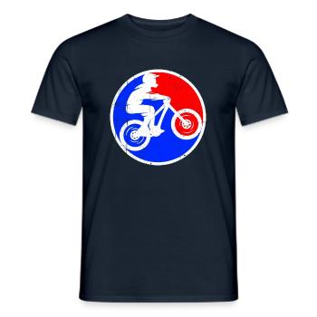 Logo du vélo de montagne - T-shirt homme - marine - Devant - AI Model Male 178 light (178cm)