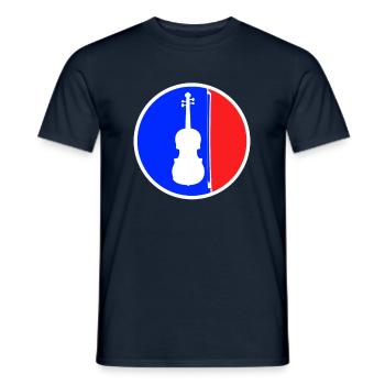 Logo du violon - T-shirt homme - marine - Devant - AI Model Male 178 light (178cm)