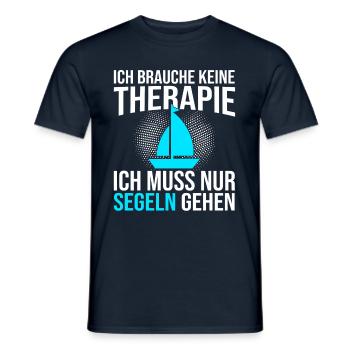 Segeln Therapie Spruch - Männer T-Shirt - Navy - Vorne - AI Model Male 178 light (178cm)