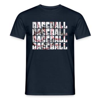 baseball - Men's T-Shirt - navy - Front - AI Model Male 178 light (178cm)