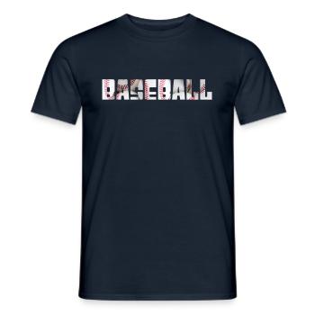 baseball - Men's T-Shirt - navy - Front - AI Model Male 178 light (178cm)