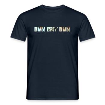 BMX - Männer T-Shirt - Navy - Vorne - AI Model Male 178 light (178cm)