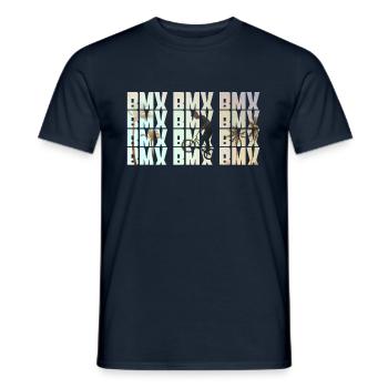 BMX - Männer T-Shirt - Navy - Vorne - AI Model Male 178 light (178cm)