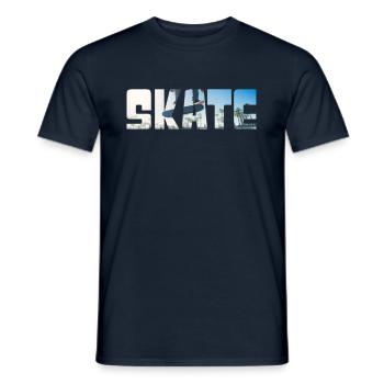 Skateboarding - Männer T-Shirt - Navy - Vorne - AI Model Male 178 light (178cm)