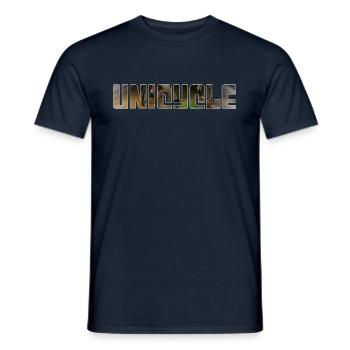 Unicycling - Men's T-Shirt - navy - Front - AI Model Male 178 light (178cm)