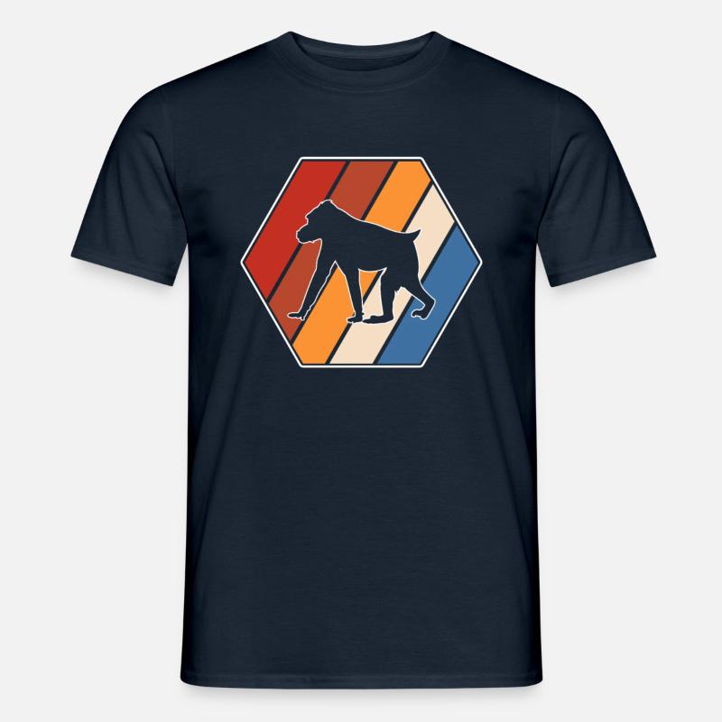 Affe Retro - Männer T-Shirt - Navy