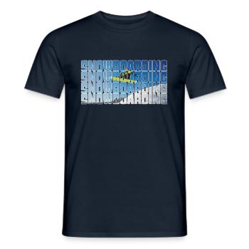 snowboarding - Männer T-Shirt - Navy - Vorne - AI Model Male 178 light (178cm)