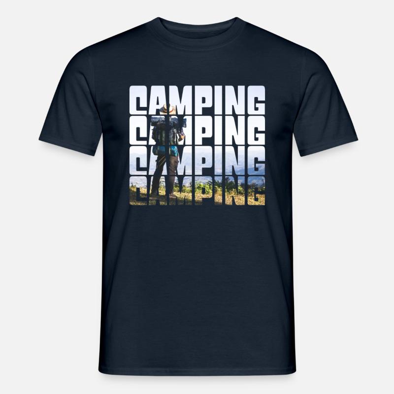 camping - Männer T-Shirt - Navy