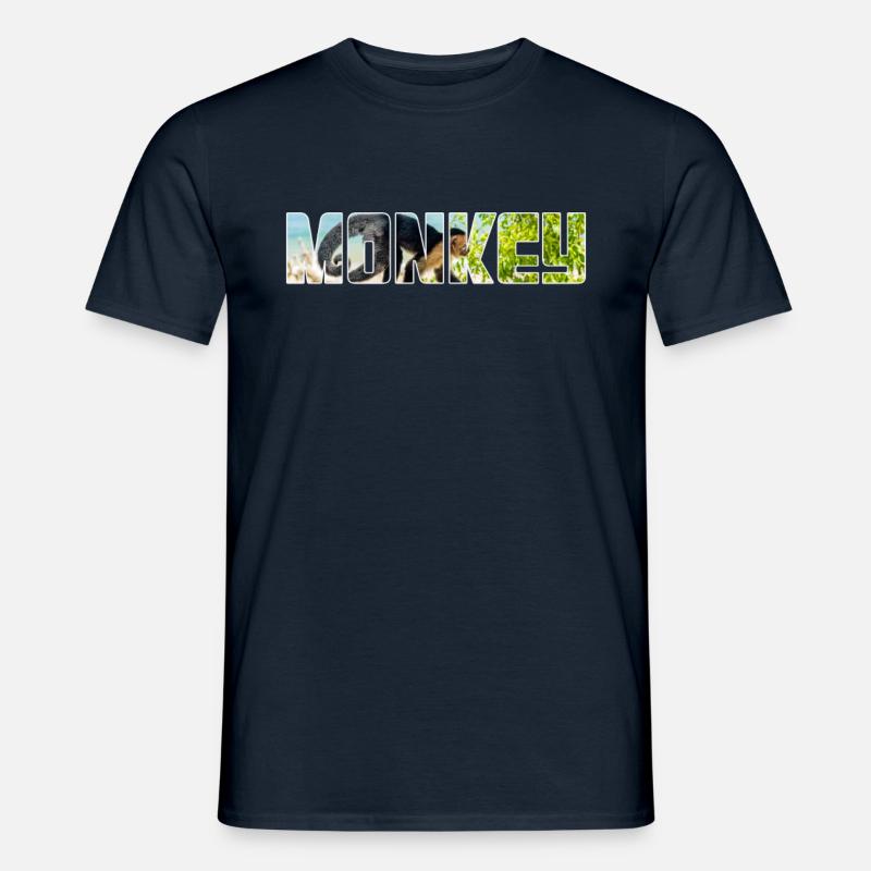 Affe - Männer T-Shirt - Navy
