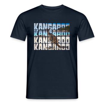 Kangourou - T-shirt homme - marine - Devant - AI Model Male 178 light (178cm)