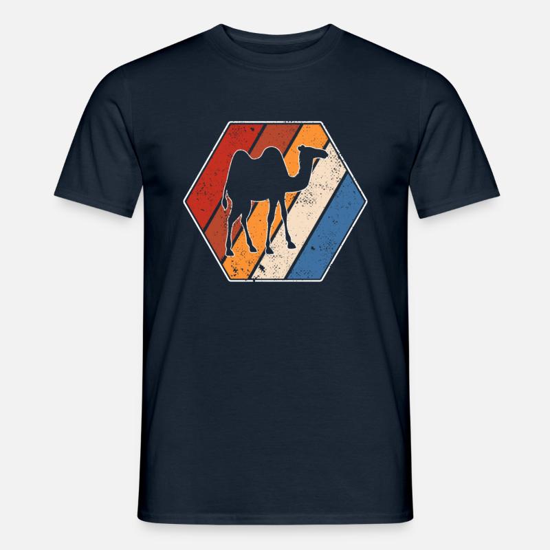 Kamel Retro - Männer T-Shirt - Navy