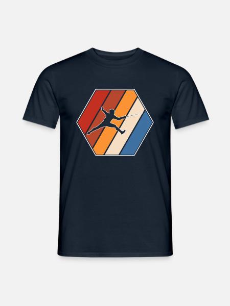 Fechten Retro - Männer T-Shirt - Navy