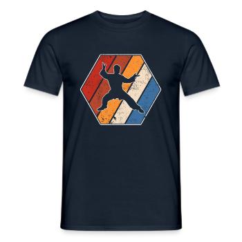 Martial Arts Retro - Men's T-Shirt - navy - Front - AI Model Male 178 light (178cm)