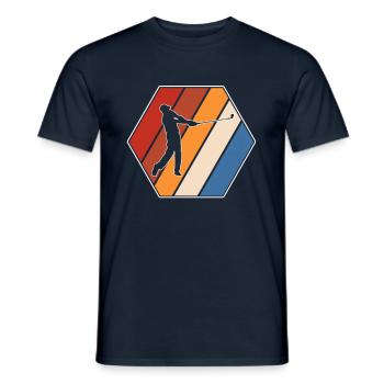 Golf Retro - Männer T-Shirt - Navy - Vorne - AI Model Male 178 light (178cm)