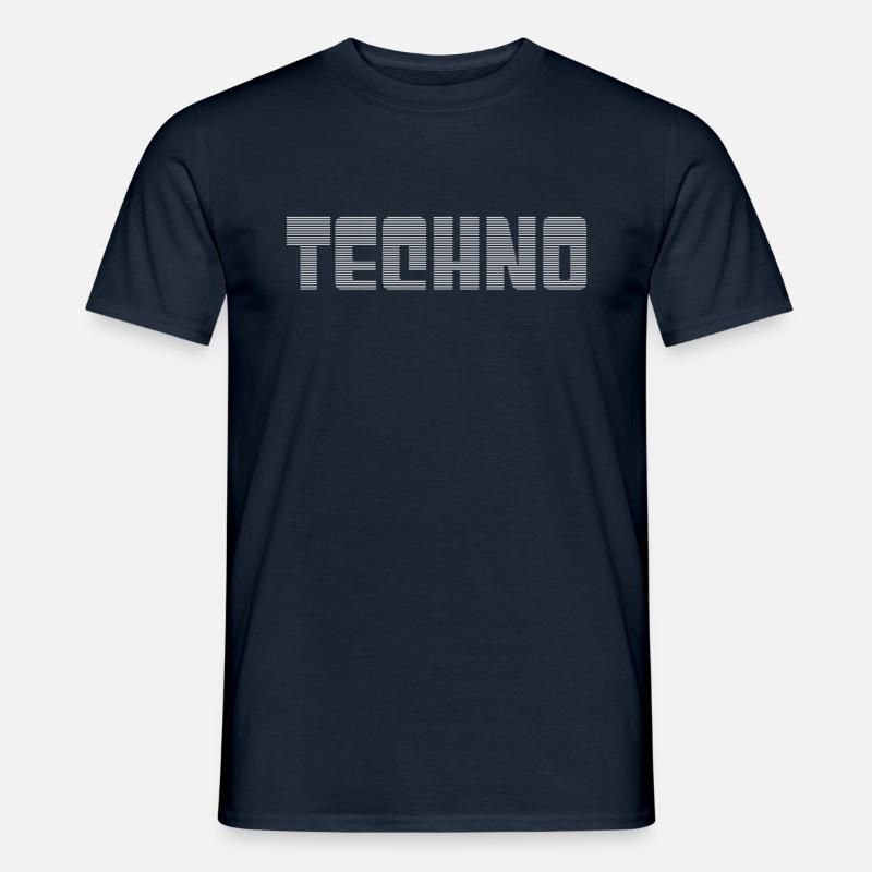 Techno - Männer T-Shirt - Navy