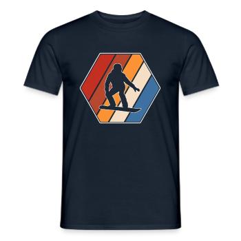 Snowboarding Retro - Männer T-Shirt - Navy - Vorne - AI Model Male 178 light (178cm)
