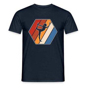 Yoga Meditation Retro - Men's T-Shirt - navy - Front - AI Model Male 178 light (178cm)