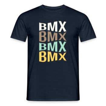 BMX - Männer T-Shirt - Navy - Vorne - AI Model Male 178 light (178cm)