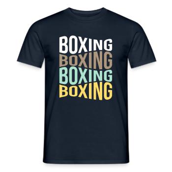 Boxing - Men's T-Shirt - navy - Front - AI Model Male 178 light (178cm)