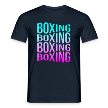 Boxing - Men's T-Shirt - navy - Front - AI Model Male 178 light (178cm)