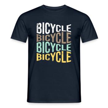 Bicyclette - T-shirt homme - marine - Devant - AI Model Male 178 light (178cm)