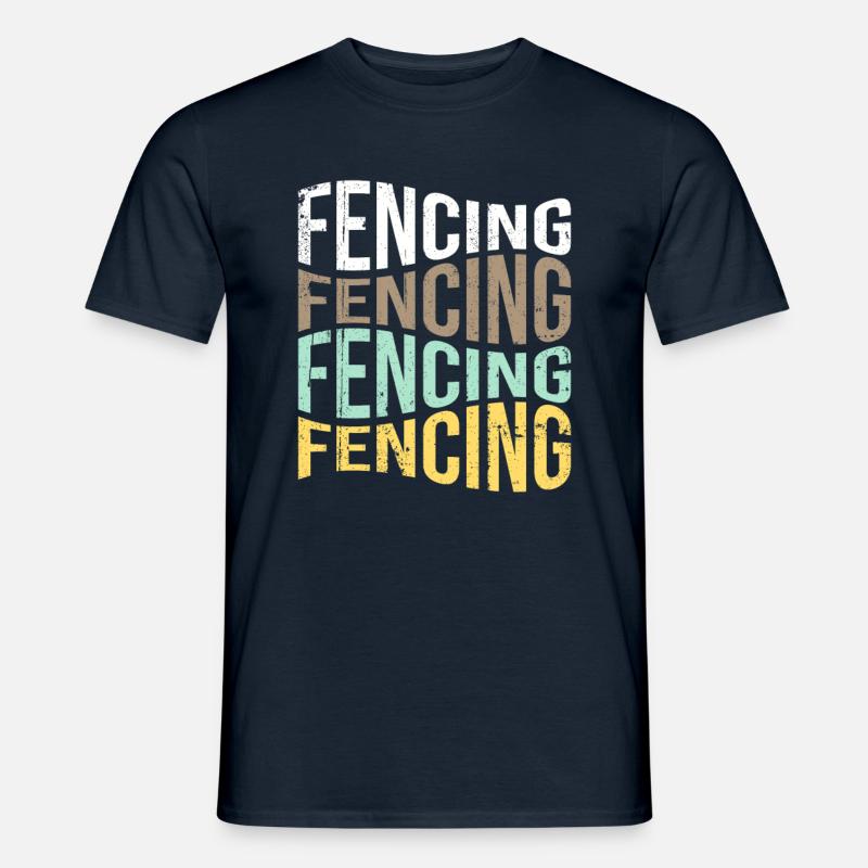 Fechten - Männer T-Shirt - Navy