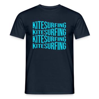 kite surfen - Männer T-Shirt - Navy - Vorne - AI Model Male 178 light (178cm)