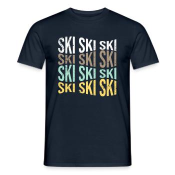 ski - T-shirt homme - marine - Devant - AI Model Male 178 light (178cm)
