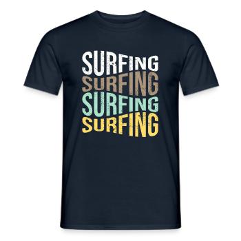 Surfen - Männer T-Shirt - Navy - Vorne - AI Model Male 178 light (178cm)