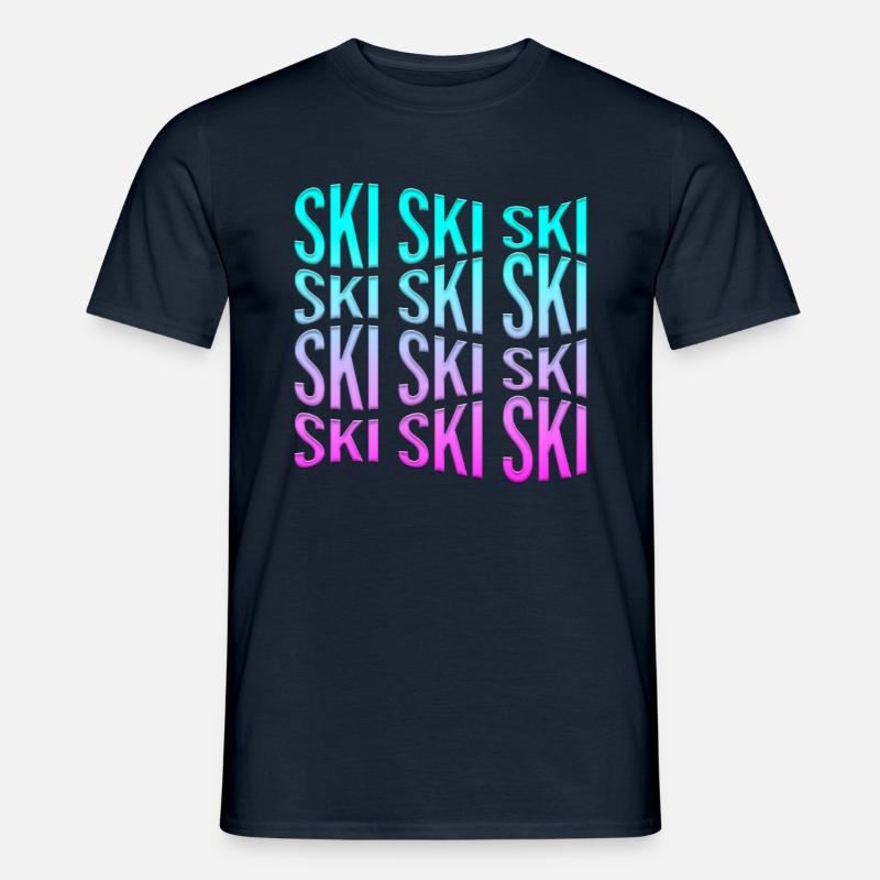 ski - Männer T-Shirt - Navy