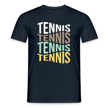 tennis - T-skjorte herre - marine - Foran - AI Model Male 178 light (178cm)