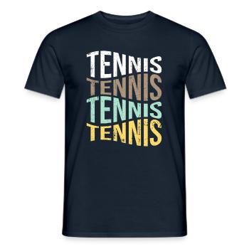 tennis - T-skjorte herre - marine - Foran - AI Model Male 178 light (178cm)