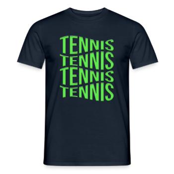 tennis - T-skjorte herre - marine - Foran - AI Model Male 178 light (178cm)