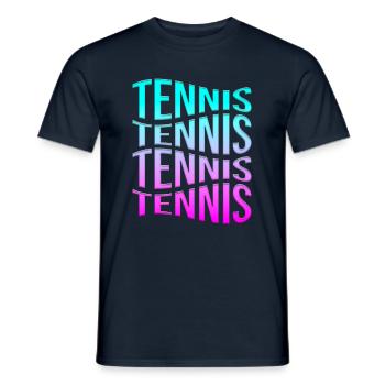 tennis - T-skjorte herre - marine - Foran - AI Model Male 178 light (178cm)