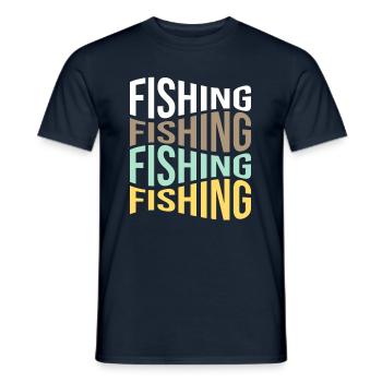 Angling - Men's T-Shirt - navy - Front - AI Model Male 178 light (178cm)