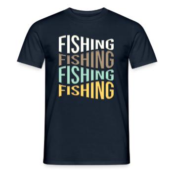 Angling - Men's T-Shirt - navy - Front - AI Model Male 178 light (178cm)